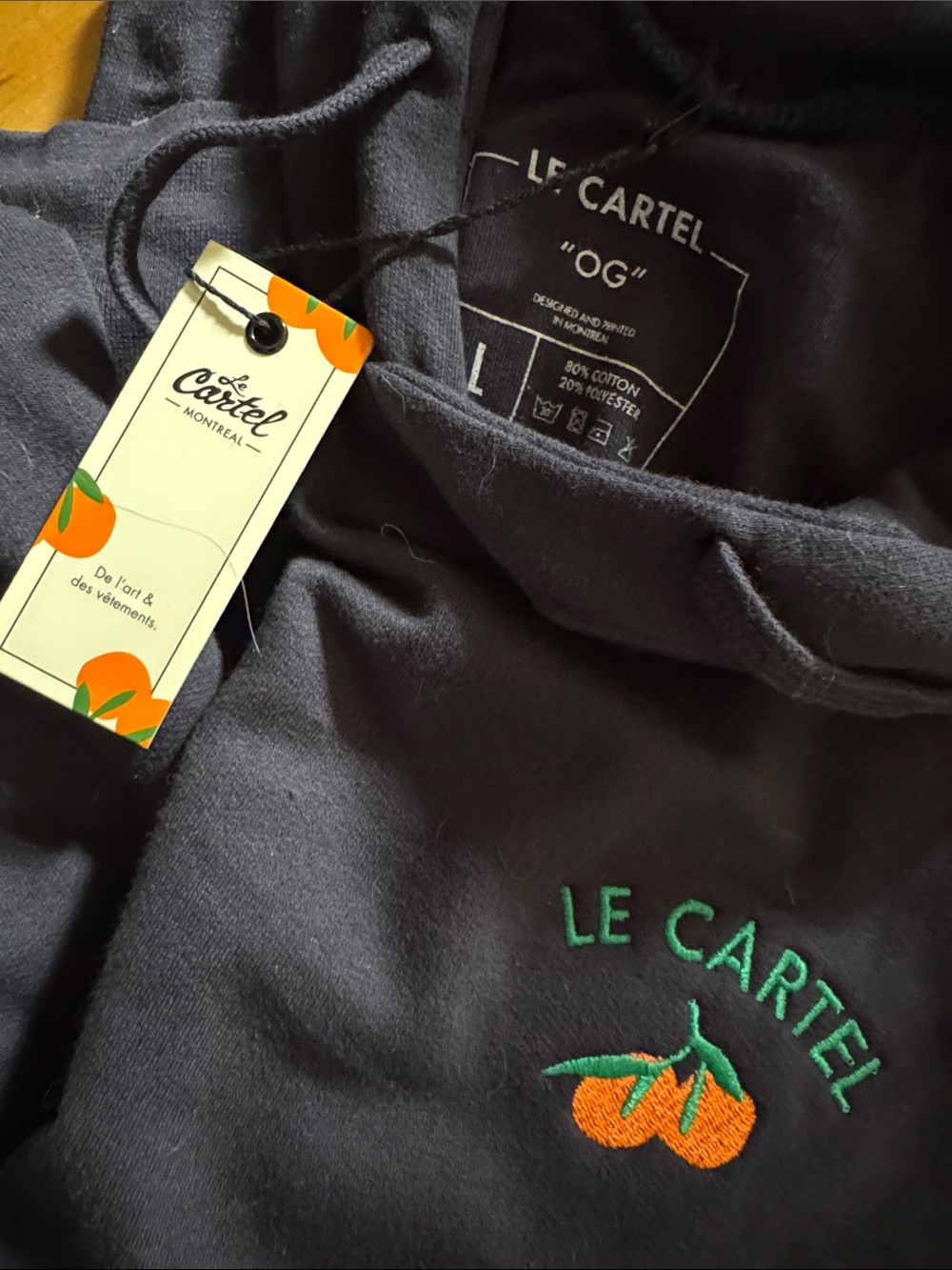 NWT le cartel Navy Hoodie - limited edition